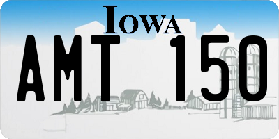 IA license plate AMT150