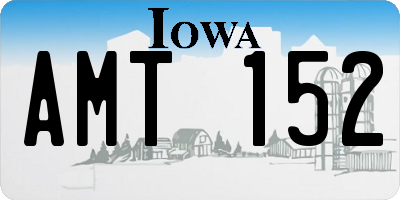 IA license plate AMT152