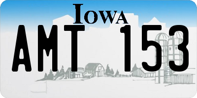 IA license plate AMT153