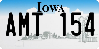 IA license plate AMT154