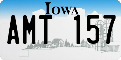IA license plate AMT157