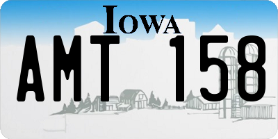 IA license plate AMT158