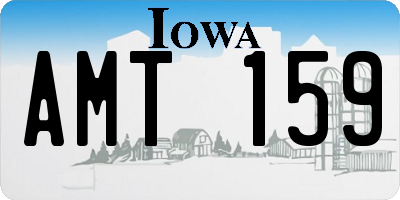 IA license plate AMT159