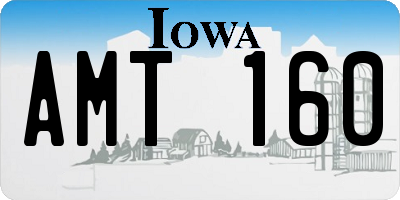 IA license plate AMT160