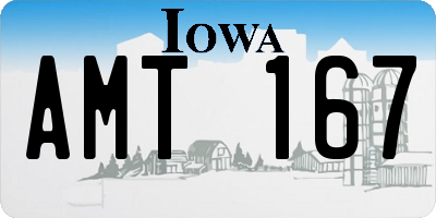 IA license plate AMT167