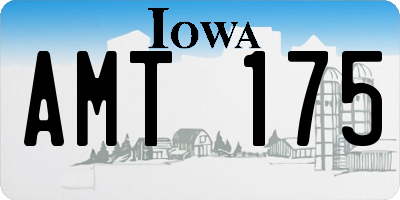 IA license plate AMT175