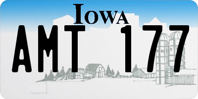 IA license plate AMT177