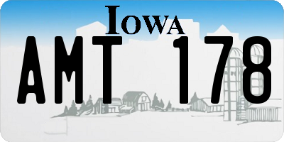 IA license plate AMT178