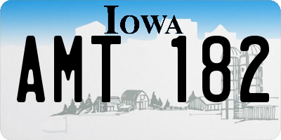 IA license plate AMT182