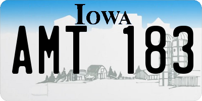 IA license plate AMT183
