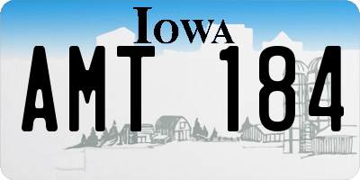 IA license plate AMT184