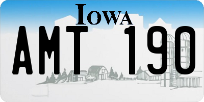 IA license plate AMT190