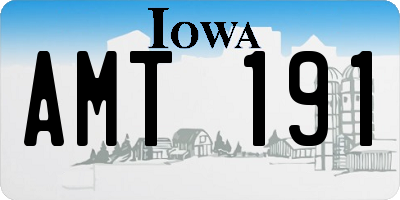 IA license plate AMT191