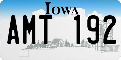 IA license plate AMT192