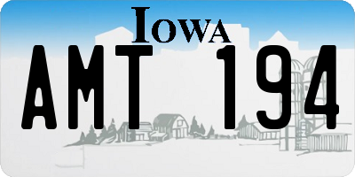 IA license plate AMT194