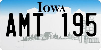 IA license plate AMT195