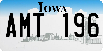 IA license plate AMT196