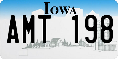 IA license plate AMT198