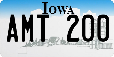 IA license plate AMT200