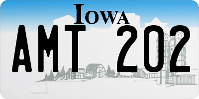 IA license plate AMT202