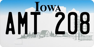 IA license plate AMT208