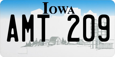 IA license plate AMT209