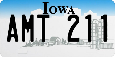 IA license plate AMT211