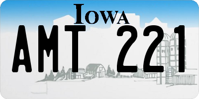 IA license plate AMT221