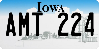 IA license plate AMT224