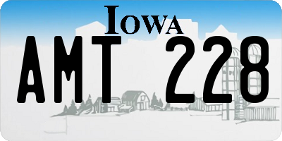 IA license plate AMT228