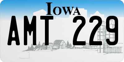 IA license plate AMT229