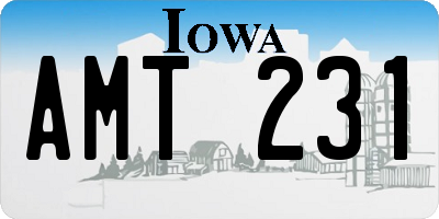 IA license plate AMT231