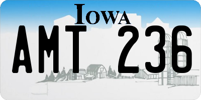 IA license plate AMT236