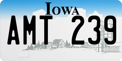 IA license plate AMT239