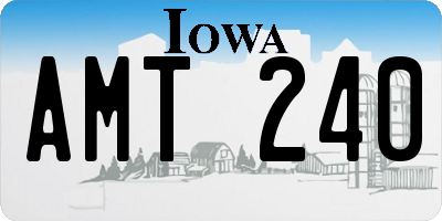 IA license plate AMT240