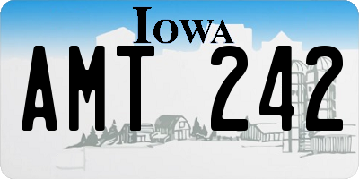 IA license plate AMT242