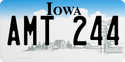 IA license plate AMT244