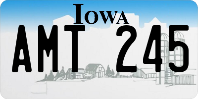 IA license plate AMT245