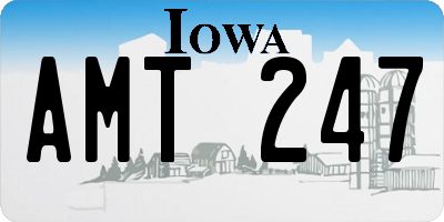 IA license plate AMT247