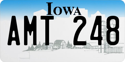 IA license plate AMT248
