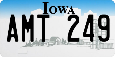 IA license plate AMT249