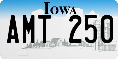 IA license plate AMT250