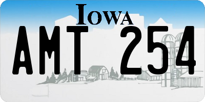 IA license plate AMT254
