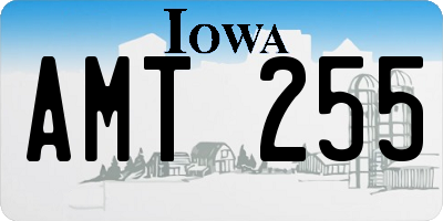 IA license plate AMT255