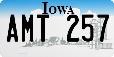 IA license plate AMT257