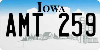 IA license plate AMT259