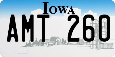 IA license plate AMT260