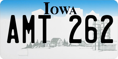 IA license plate AMT262