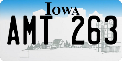 IA license plate AMT263