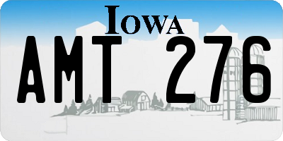IA license plate AMT276